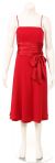 Spaghetti Ribbon Bow Formal Party Dress in Red
